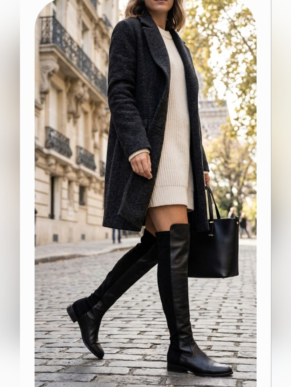 Stuart Weitzman Black Over-the-Knee Leather Stretch Riding Boots Size 10 - Picture 1 of 15